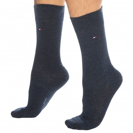 Tommy Hilfiger 2-Pack Dress Socks - Blue Jeans - Blue Stripe