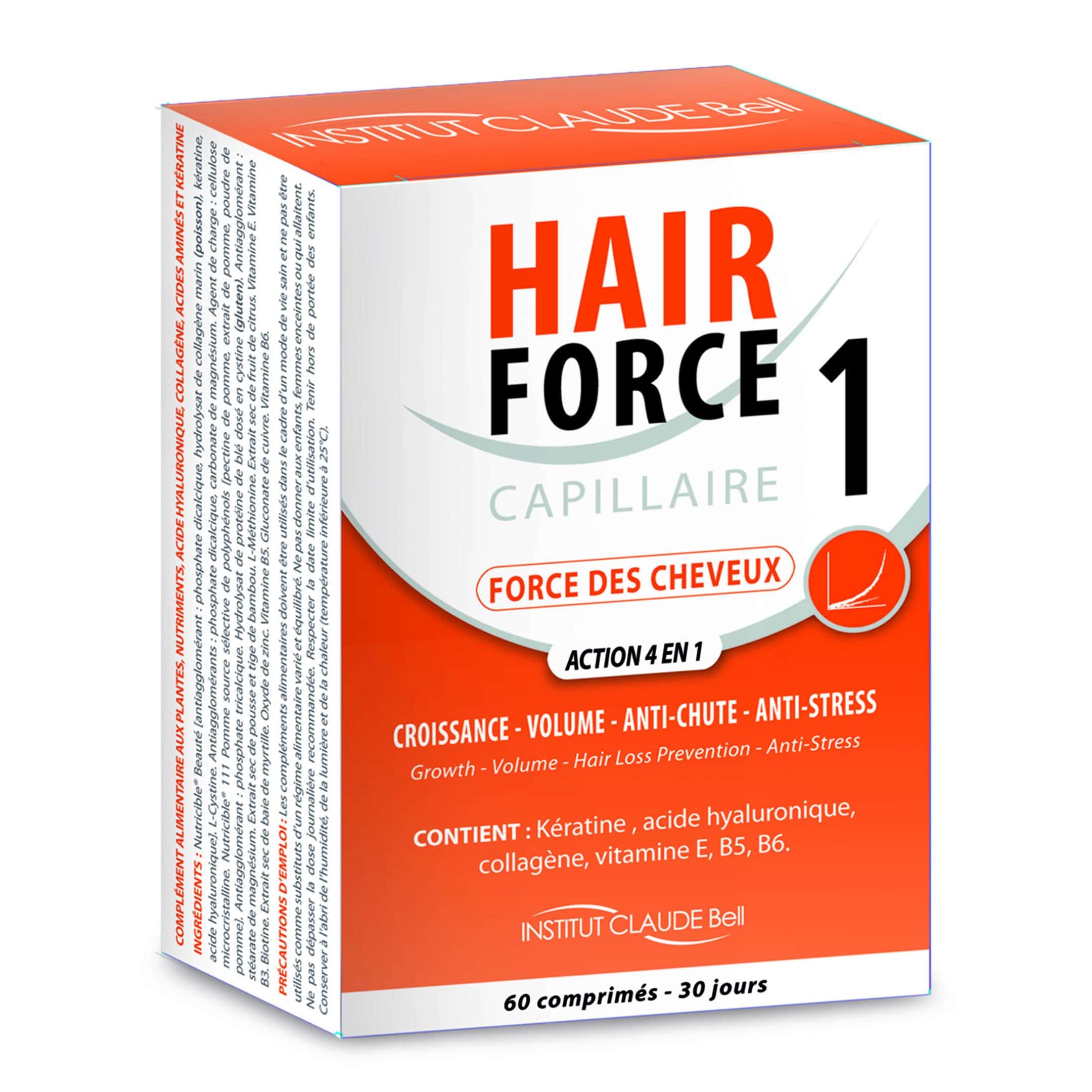 Institut Claude Bell Hair Force 1 - Hair Strength - 60 Tablets | INDERWEAR