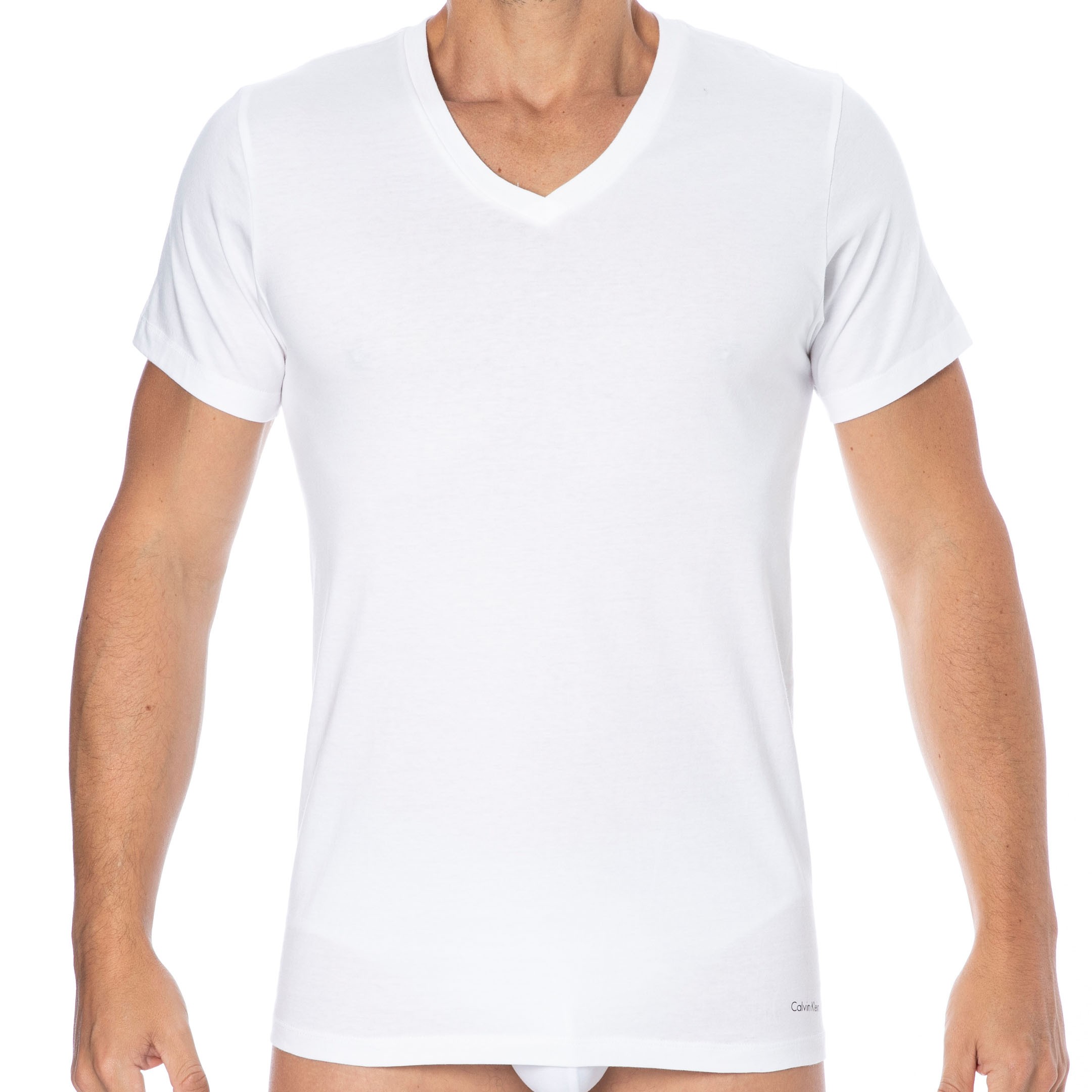 Calvin Klein 3-Pack Cotton Classics V-Neck T-Shirts - White