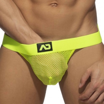 Jock Strap Mesh Click Jaune Fluo Addicted