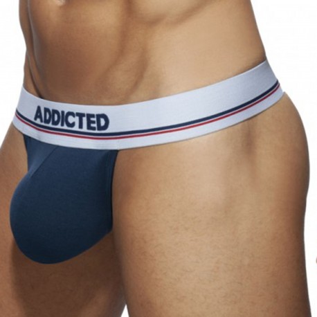 Addicted Ass Freedom Thong - Navy