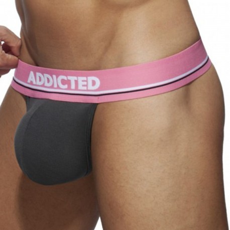 Addicted String Ass Freedom Gris Anthracite