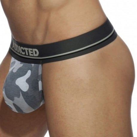 Addicted String Ass Freedom Camouflage Gris