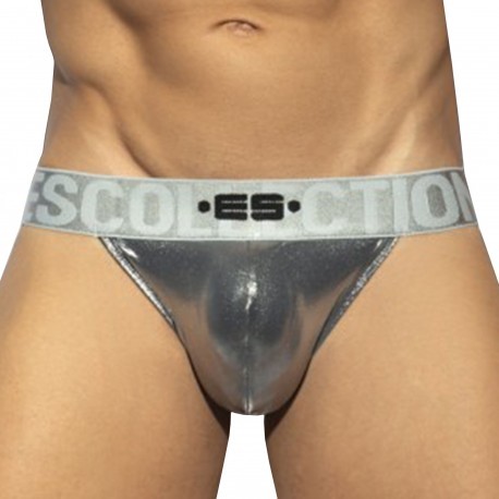 ES Collection Jock Strap Shiny Party Push Up Argent