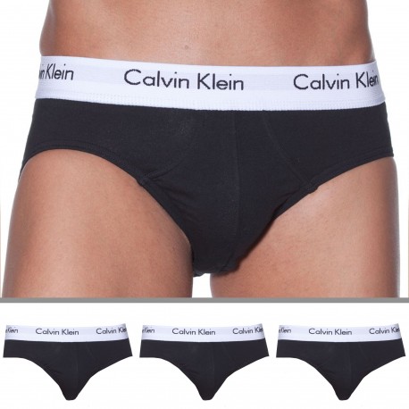 Calvin Klein 3-Pack Cotton Stretch Briefs - Black