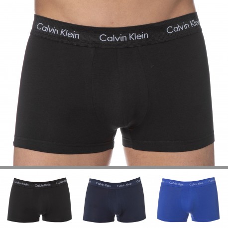 Calvin Klein 3-Pack Cotton Stretch Boxer Briefs - Black - Navy -