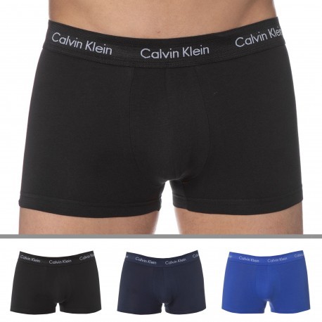 Calvin Klein 3-Pack Cotton Stretch Boxers - Black - Navy - Blue