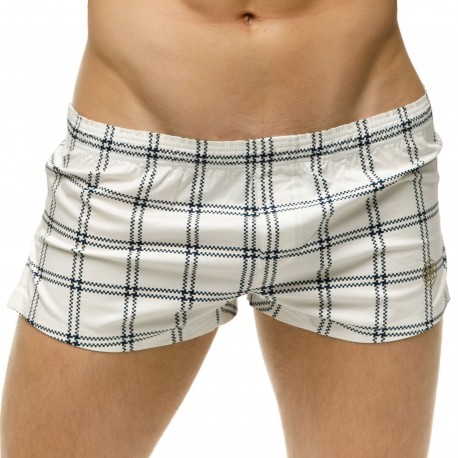 Marcuse Checker Boxer Shorts - Ivory