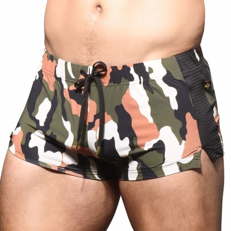 Andrew Christian Camouflage Mesh Jogger Shorts