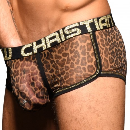 Andrew Christian Shorty Almost Naked Leopard Sheer 