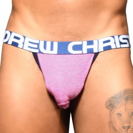 Andrew Christian Jock Strap Candy Stripe Almost Naked Rose