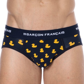 Slip Canard Coton Bleu Marine Garçon Français