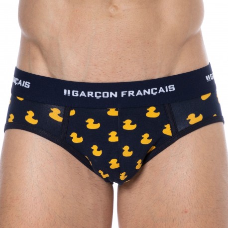 Garcon Francais Duck Cotton Briefs - Navy