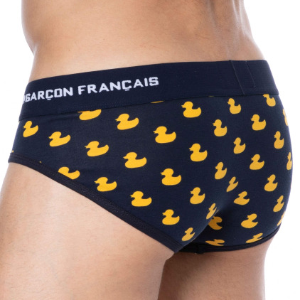 Slip Canard Coton Bleu Marine Garçon Français