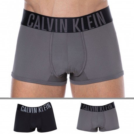 Calvin Klein Lot de 2 Boxers Intense Power Microfibre Noir - Gris