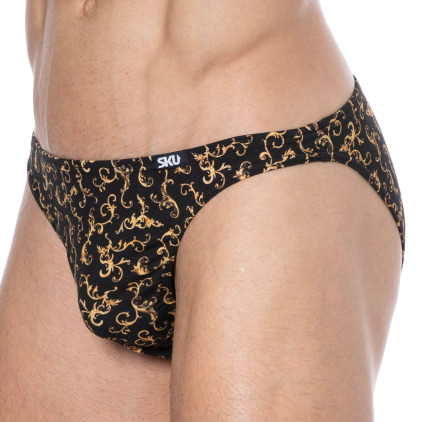 Slip Mini Coton Baroque Noir SKU