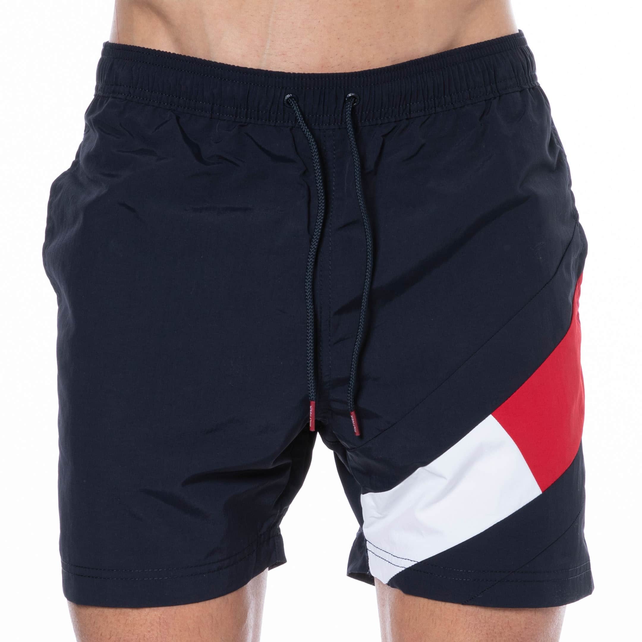 tommy hilfiger double waistband swim shorts