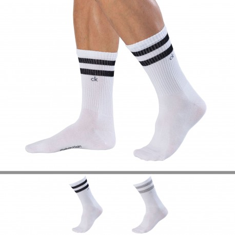 Calvin Klein 2-Pack Maurice Crew Socks - White