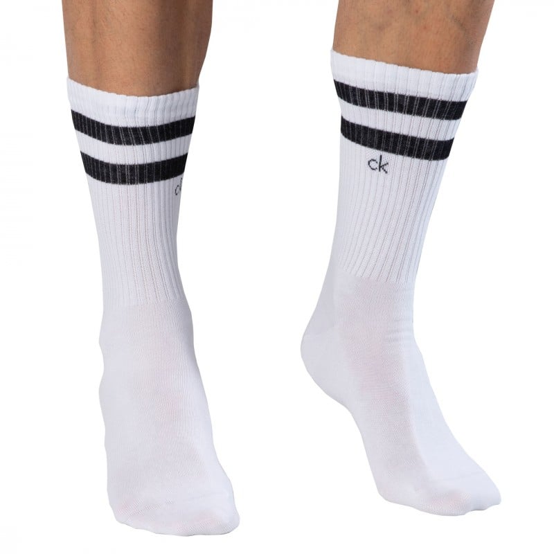 Calvin Klein 2-Pack Maurice Crew Socks - White | INDERWEAR
