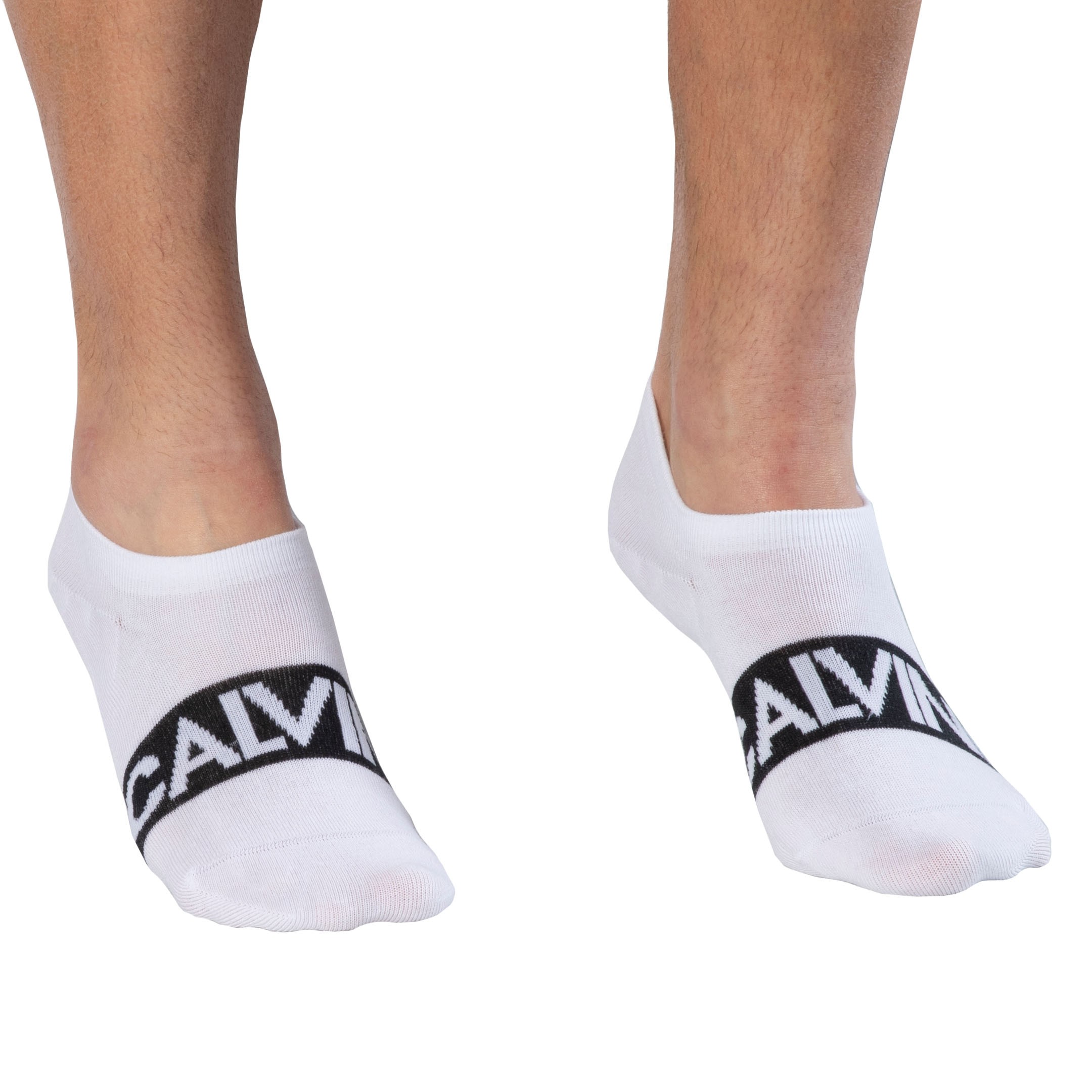 Calvin Klein 2-Pack Devin No Show Socks - White - Grey | INDERWEAR