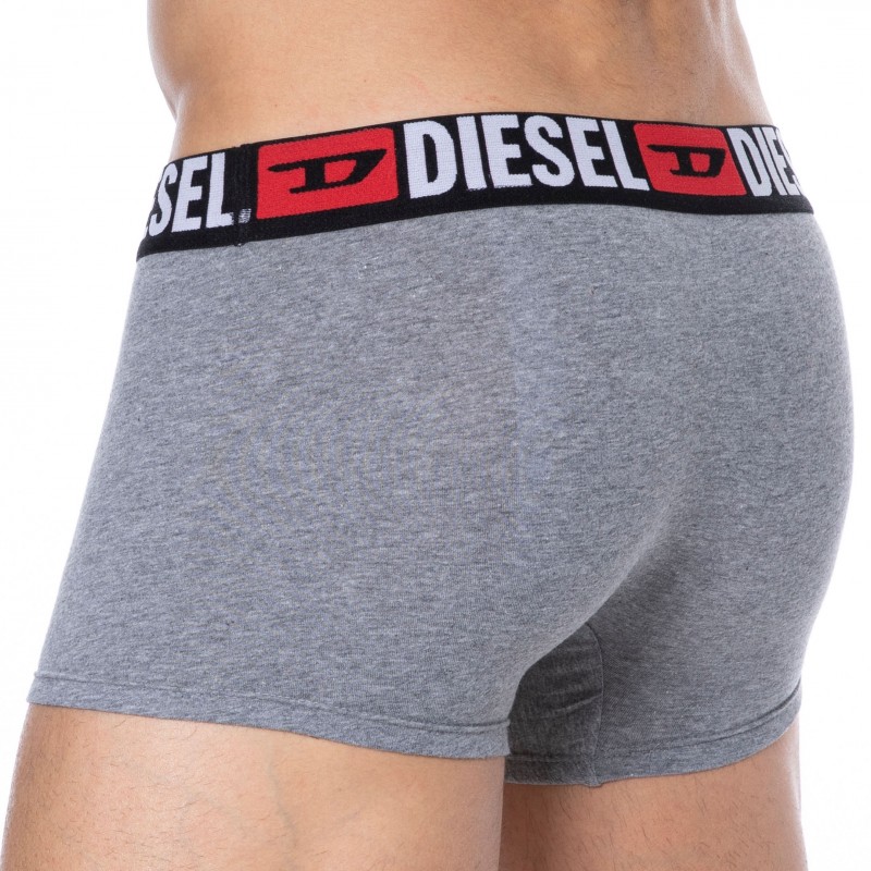 Diesel 3-Pack Denim Division Cotton Boxer Briefs - Red - Black - Grey