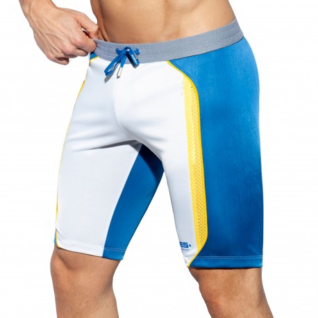 ES Collection Sportive Compression Shorts - White - Blue