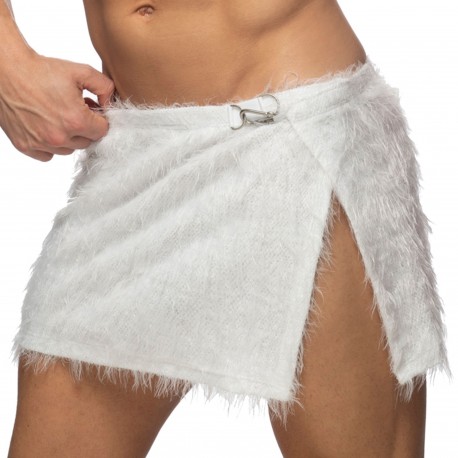 Addicted Feather Skirt - White