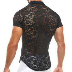 Chemisette Dentelle Florale Noir Modus Vivendi