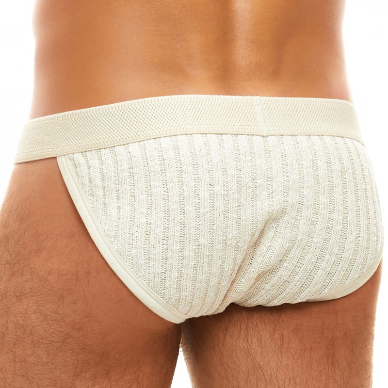 Knitted Tanga Briefs - Ivory