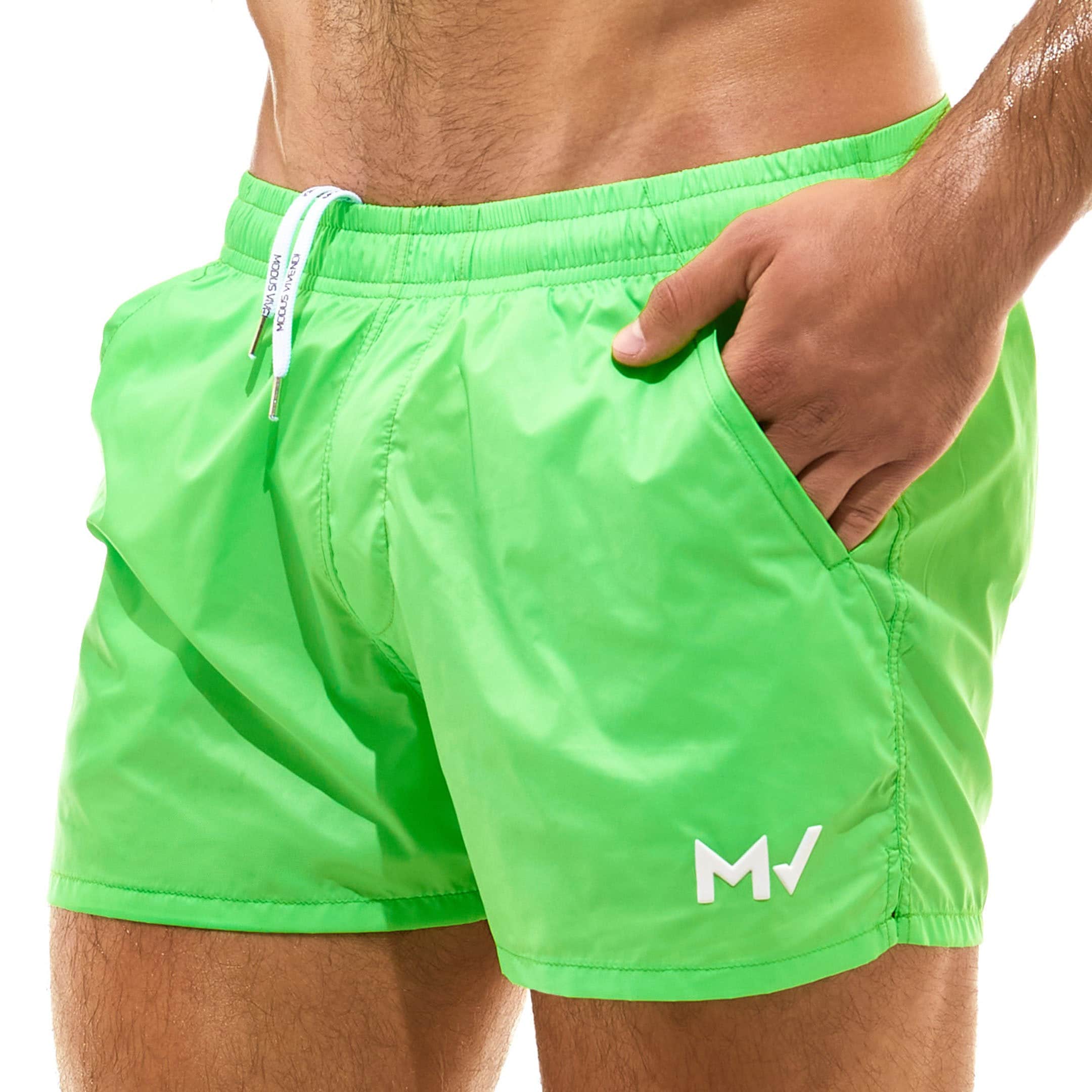 Modus Vivendi Corn Pique Swim Shorts - Neon Green | INDERWEAR