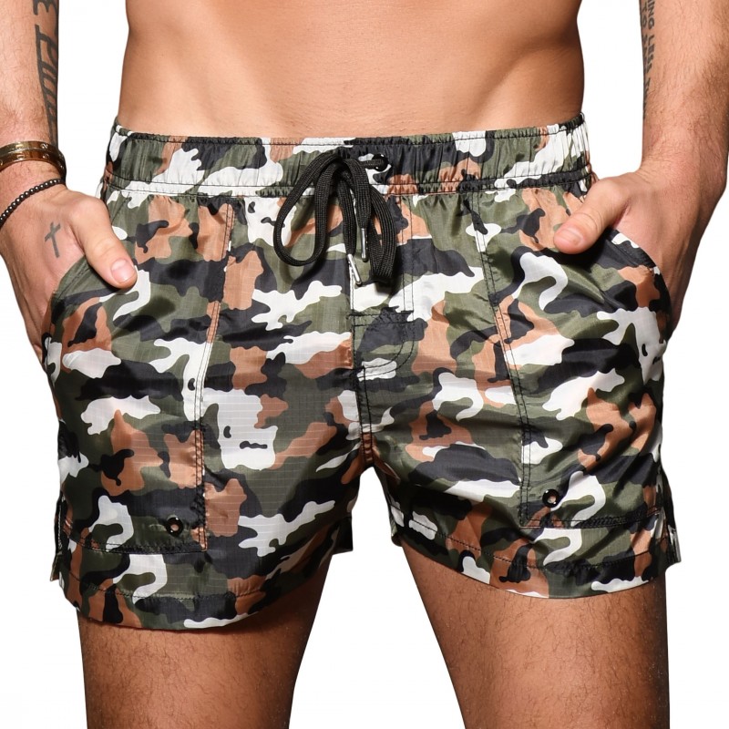 Andrew Christian Commando Swim Shorts - Camouflage | INDERWEAR