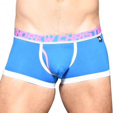 Andrew Christian Boxer Fly Tagless Almost Naked Bleu Electrique