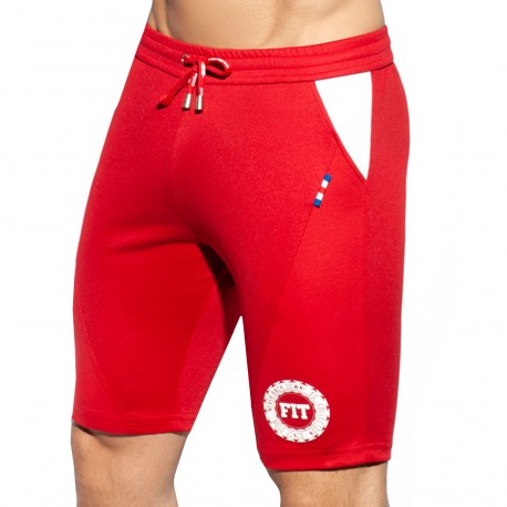 ES Collection Fit Flag Shorts - Red