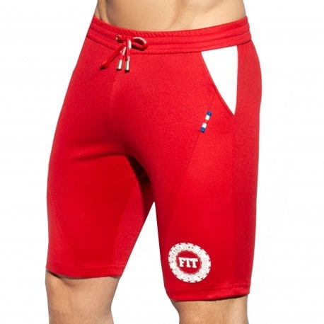 ES Collection Fit Flag Shorts - Red