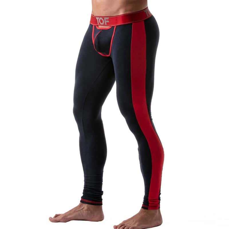 TOF Paris Bottomless Leggings with Push Up - Navy - Red | INDERWEAR