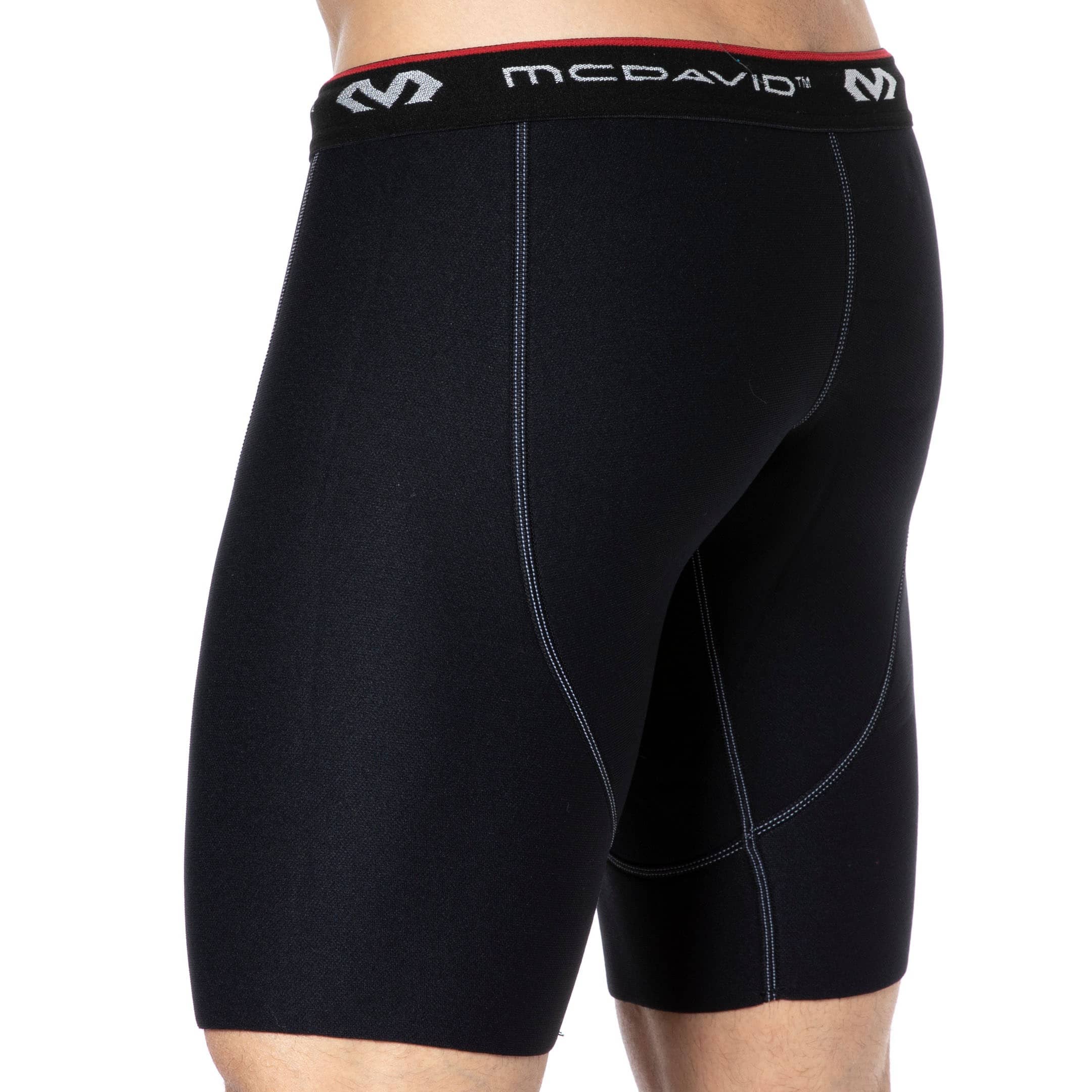McDavid Compression Shorts Thigh Gluts Injury Recovery Unisex Black Neoprene 