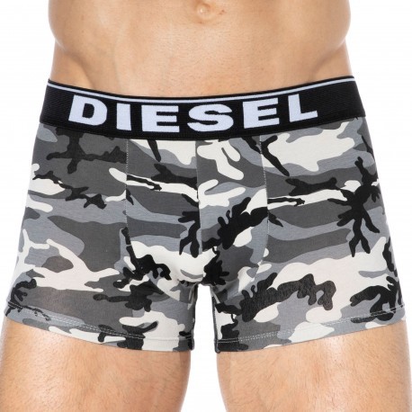 Diesel Lot de 3 Boxers Coton Camouflage Gris - Noir