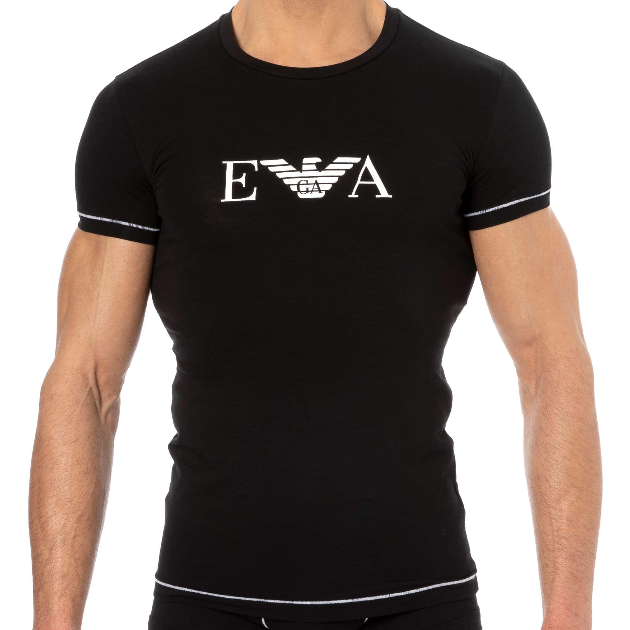 Emporio Armani Iconic Waistband Cotton T-Shirt - Black