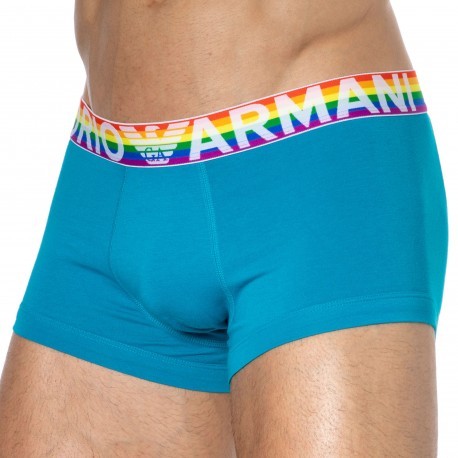 Emporio Armani Boxer Rainbow Coton Bleu Océan