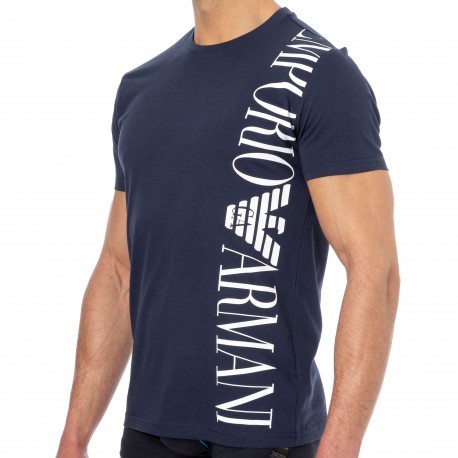Emporio Armani T-Shirt New Basics Coton Bleu Marine