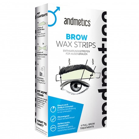 Andmetics Brow Wax Strips - 4 Full Treatments