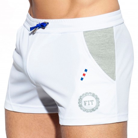 ES Collection Fit Flag Short Shorts - White