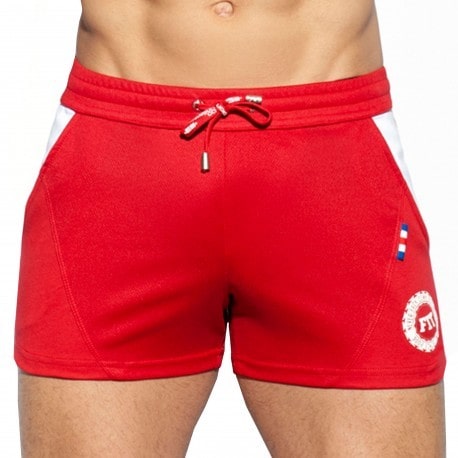 ES Collection Fit Flag Short Shorts - Red