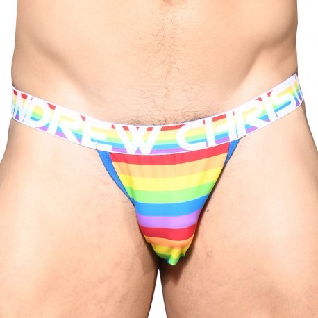 Andrew Christian Jock Strap Stripe Pride Almost Naked Arc-en-Ciel