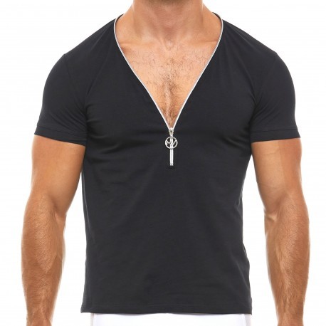 Modus Vivendi T-Shirt Zipper Noir