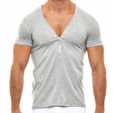 Modus Vivendi Zipper T-Shirt - Grey