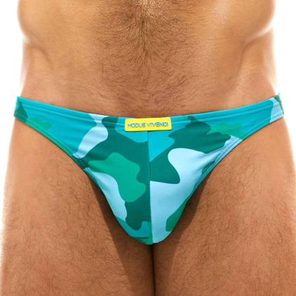 Modus Vivendi Slip de Bain Low Cut Camo Camouflage Vert