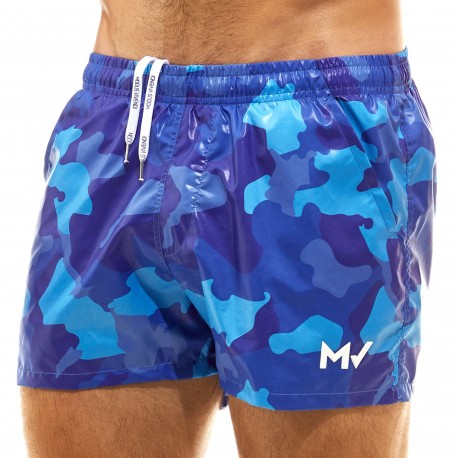 Modus Vivendi Camo Swim Shorts - Blue Camouflage