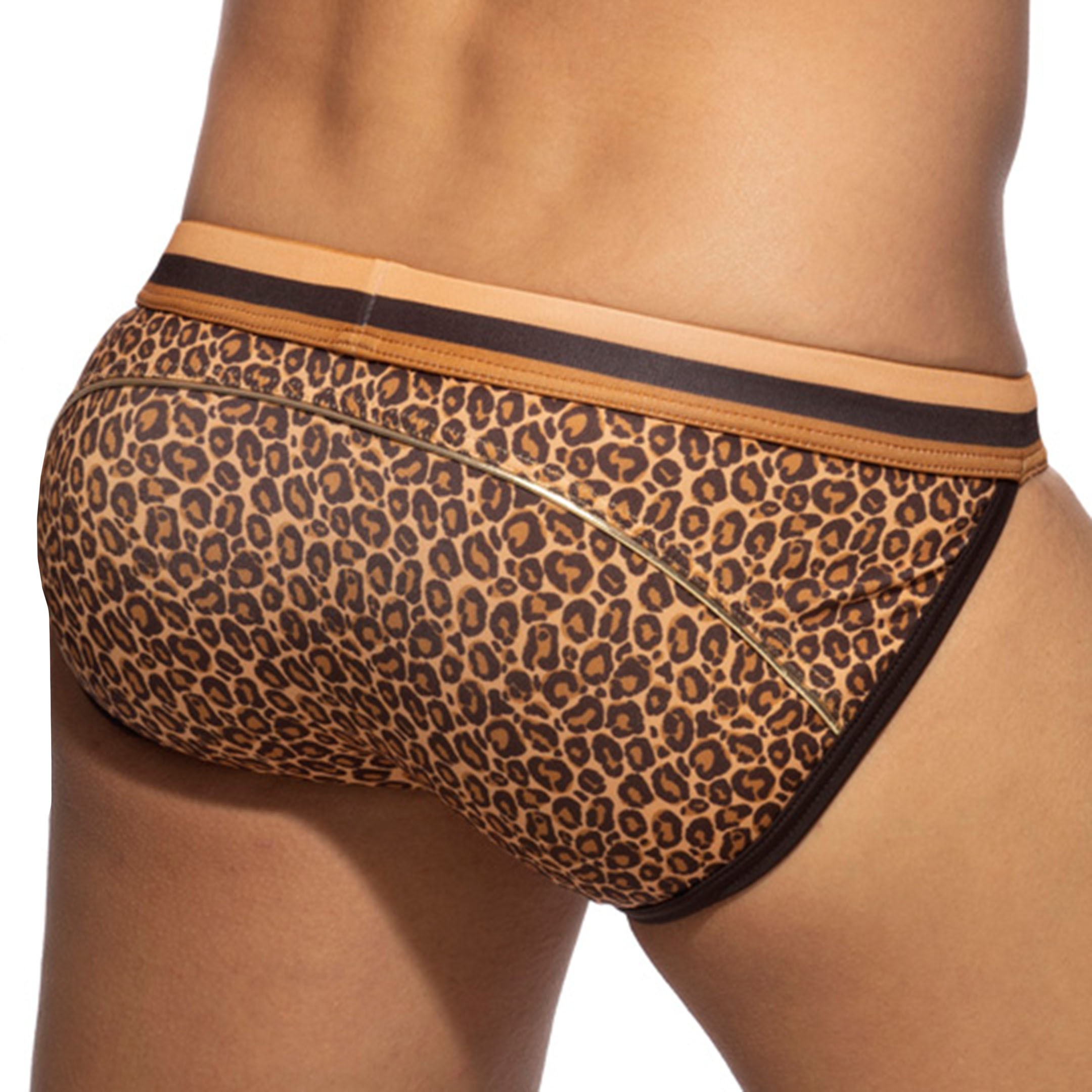 Addicted Leopard Bikini Swim Briefs - Brown | INDERWEAR