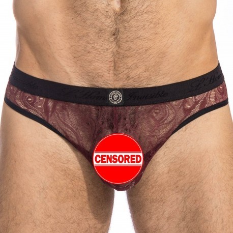 L'Homme invisible Enzo Sexy Back Briefs - Cherry Choco